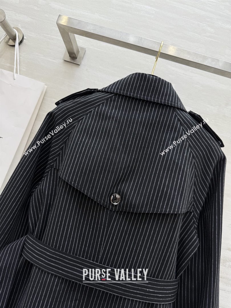 Saint Laurent Stripe Jacket S91701 Black 2025 (Q-25091701)