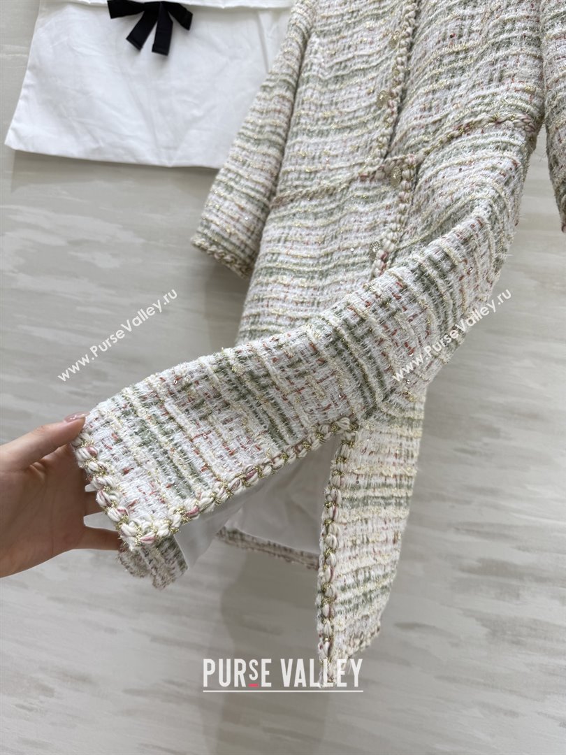 Chanel Tweed Dress CH91305 Beige 2025 (Q-25091305)