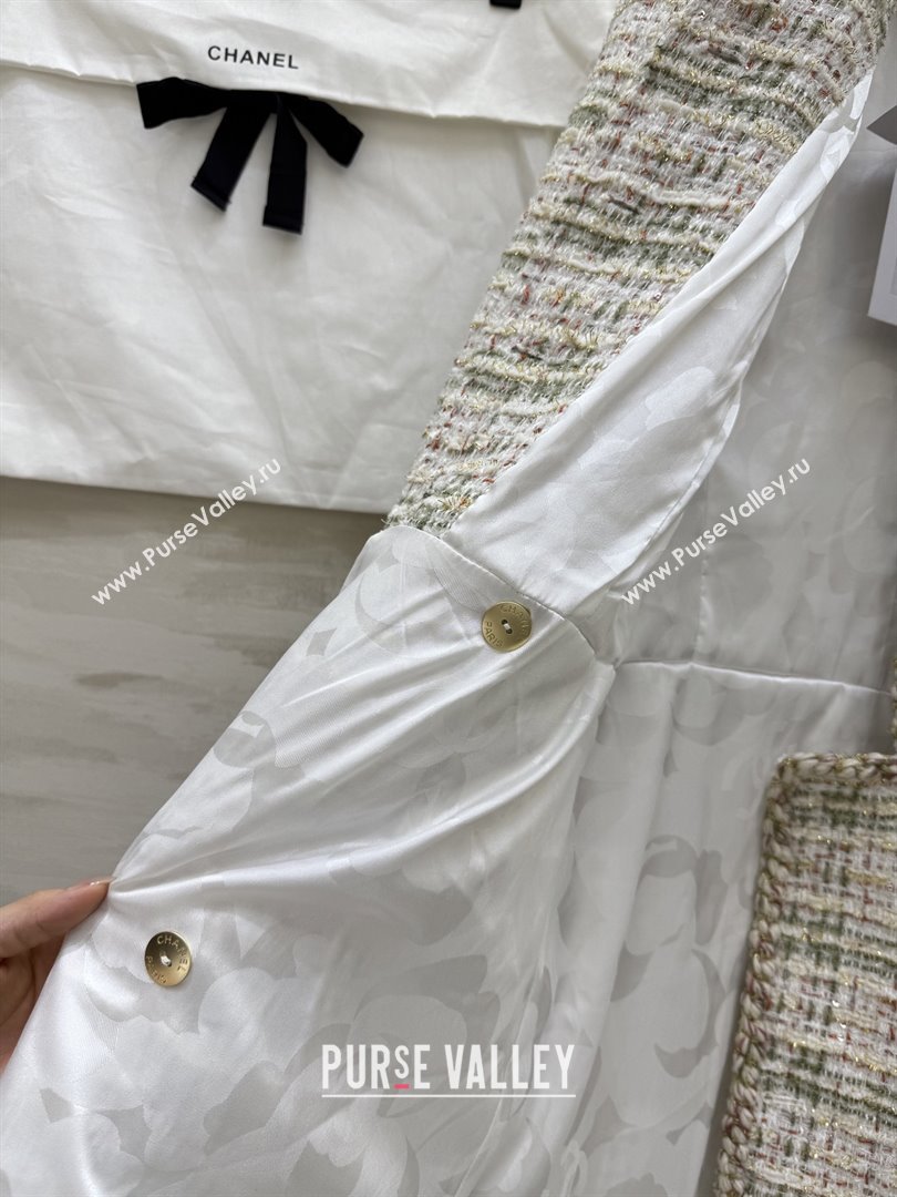Chanel Tweed Dress CH91305 Beige 2025 (Q-25091305)
