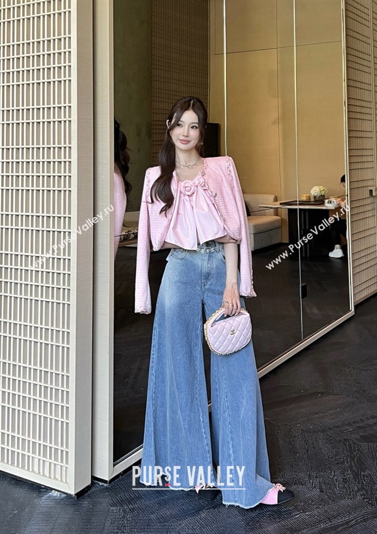 Chanel Tweed Jacket CH91303 Pink 2025 (Q-25091303)