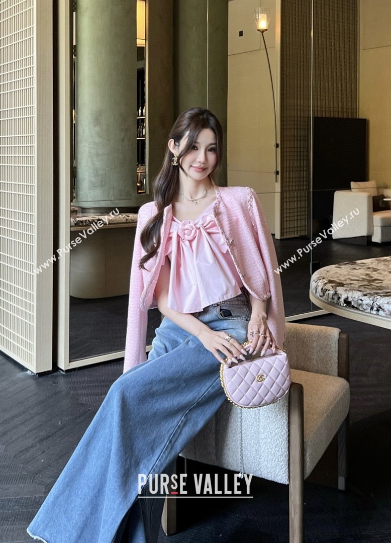 Chanel Tweed Jacket CH91303 Pink 2025 (Q-25091303)