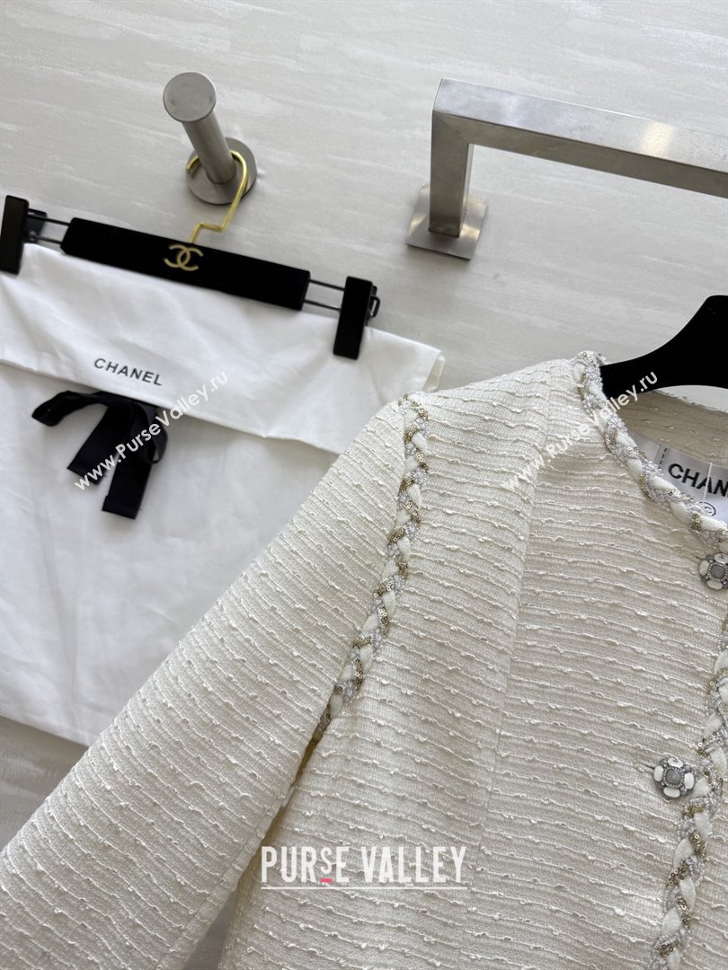 Chanel Tweed Jacket CH91304 Beige 2025 (Q-25091304)