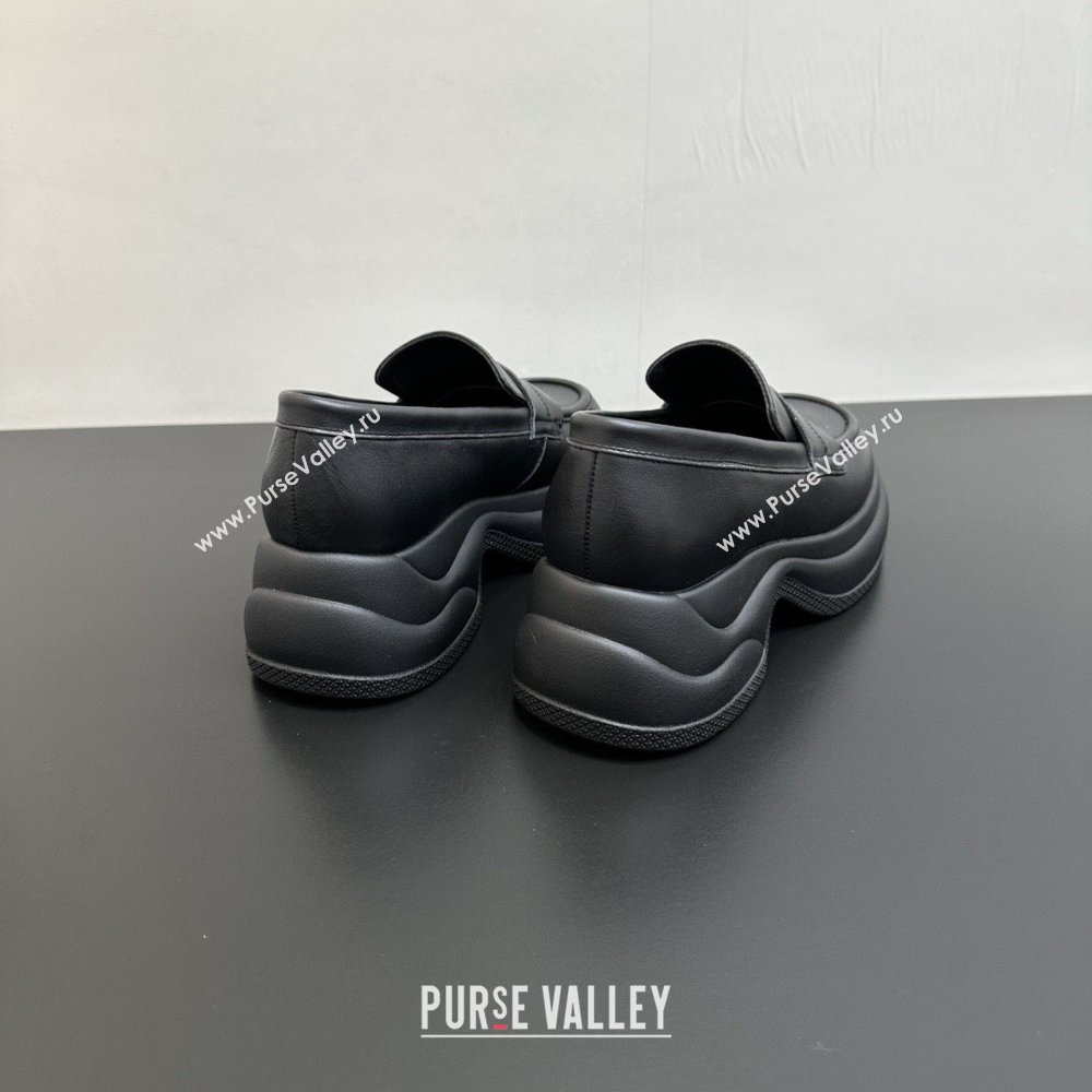 Chanel Lambskin Platform Loafers CH91302 Black 2025 (KL-25091302)