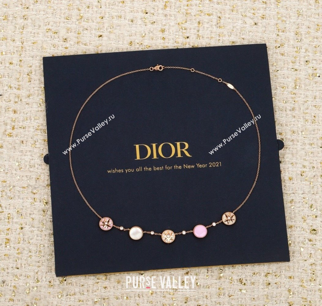 Dior Rose des Vents Necklace Pink 2025 0915 (YF-250915102)