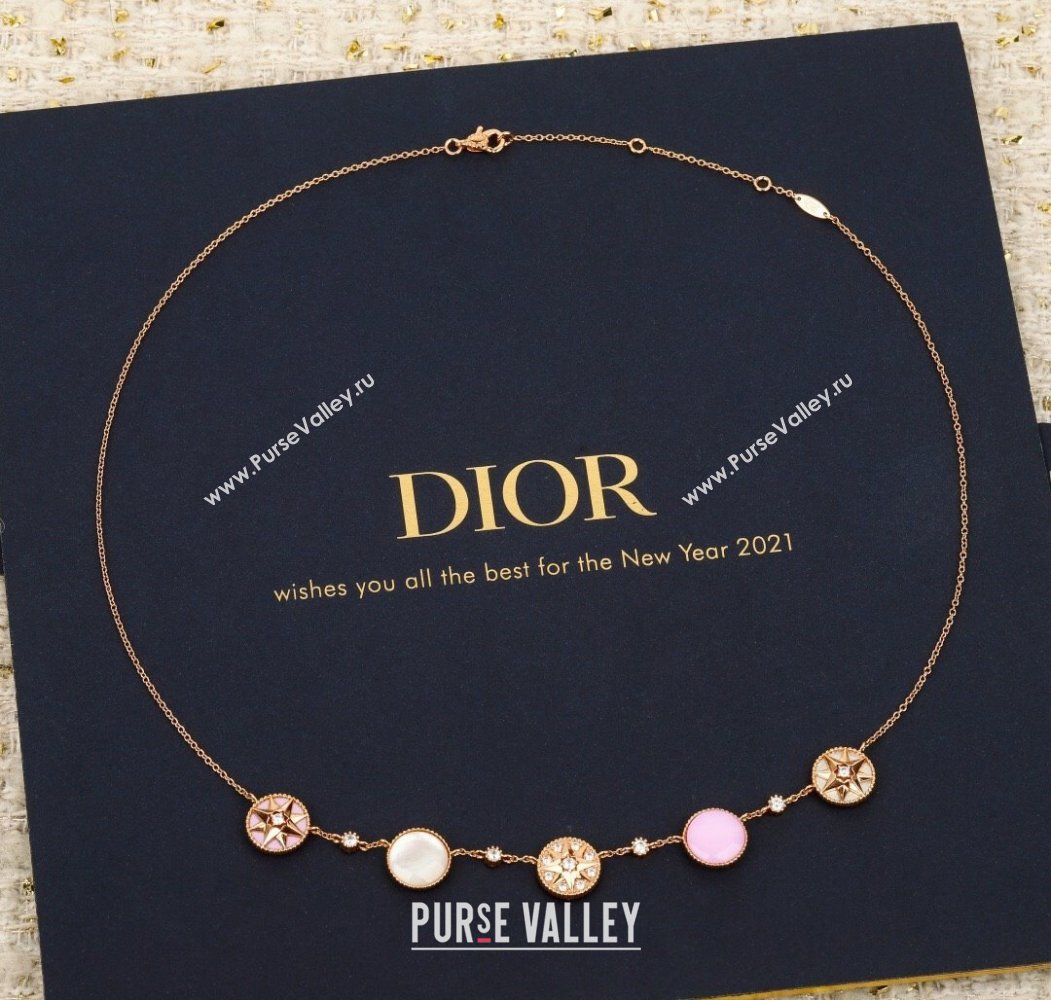 Dior Rose des Vents Necklace Pink 2025 0915 (YF-250915102)