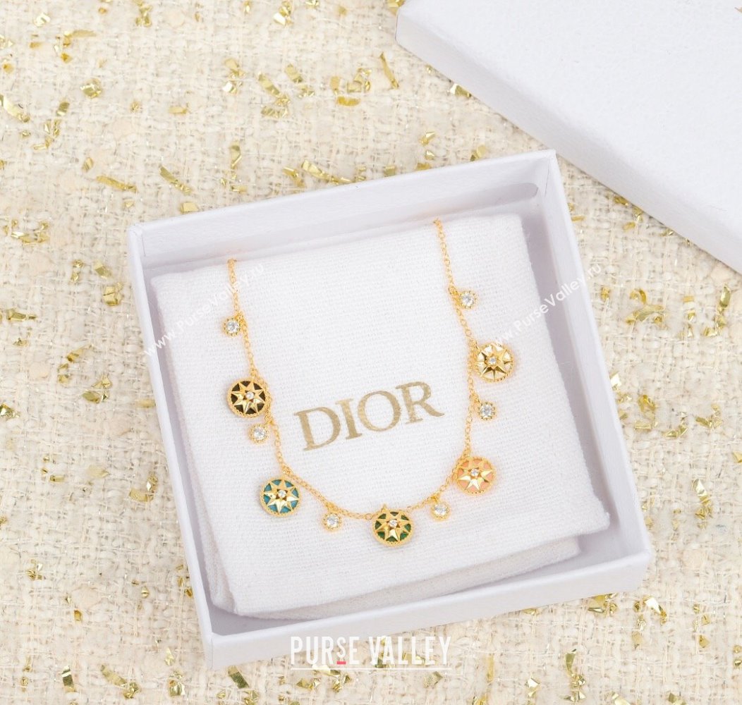 Dior Rose des Vents Necklace Green 2025 0915 (YF-250915103)