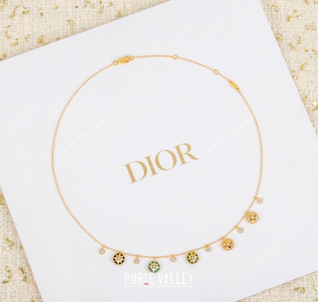 Dior Rose des Vents Necklace Green 2025 0915 (YF-250915103)