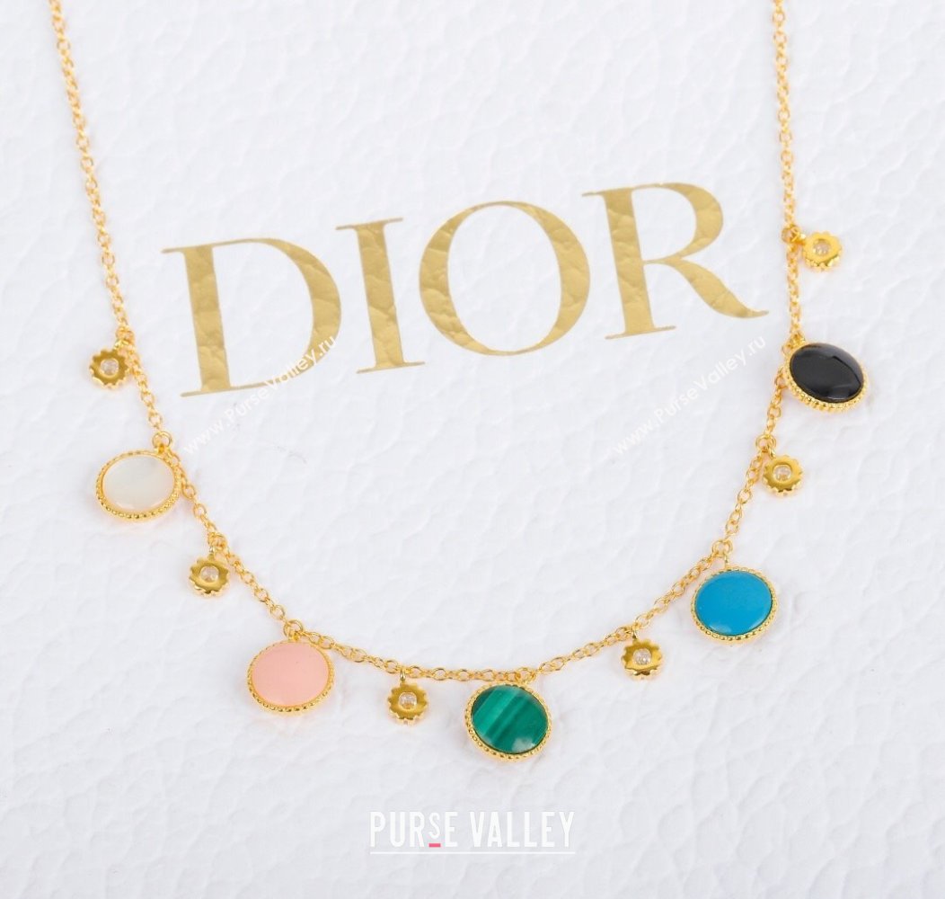 Dior Rose des Vents Necklace Green 2025 0915 (YF-250915103)