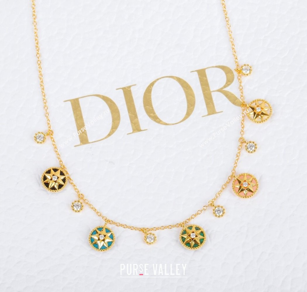 Dior Rose des Vents Necklace Green 2025 0915 (YF-250915103)