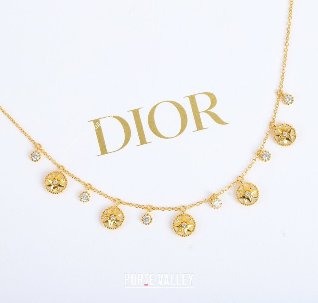 Dior Rose des Vents Necklace Gold 2025 0915 (YF-250915104)