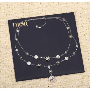 Dior Rose des Vents Long Necklace Black/Silver 2025 0913 (YF-250915105)
