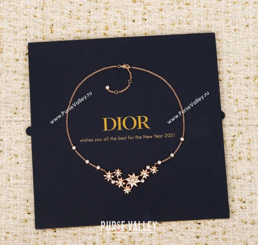 Dior etoile des Vents Necklace Rose Gold 2025 0915 (YF-250915106)