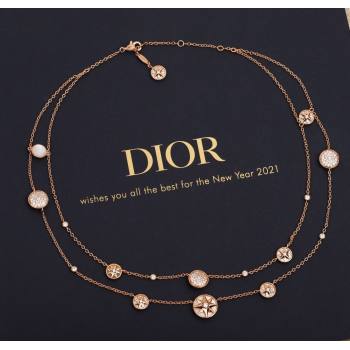 Dior Rose des Vents Necklace Rose Gold 2025 0915 (YF-250915107)