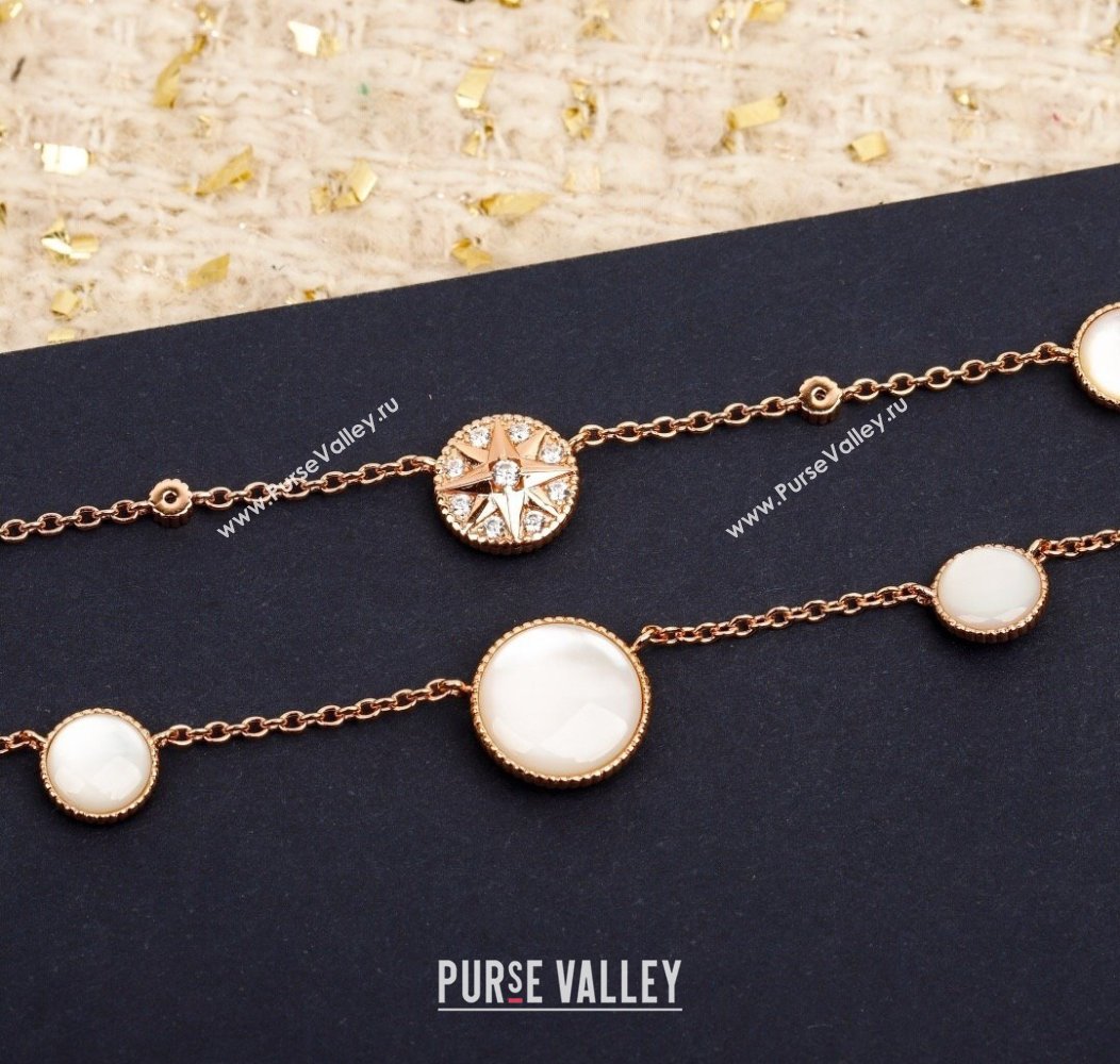 Dior Rose des Vents Necklace Rose Gold 2025 0915 (YF-250915107)