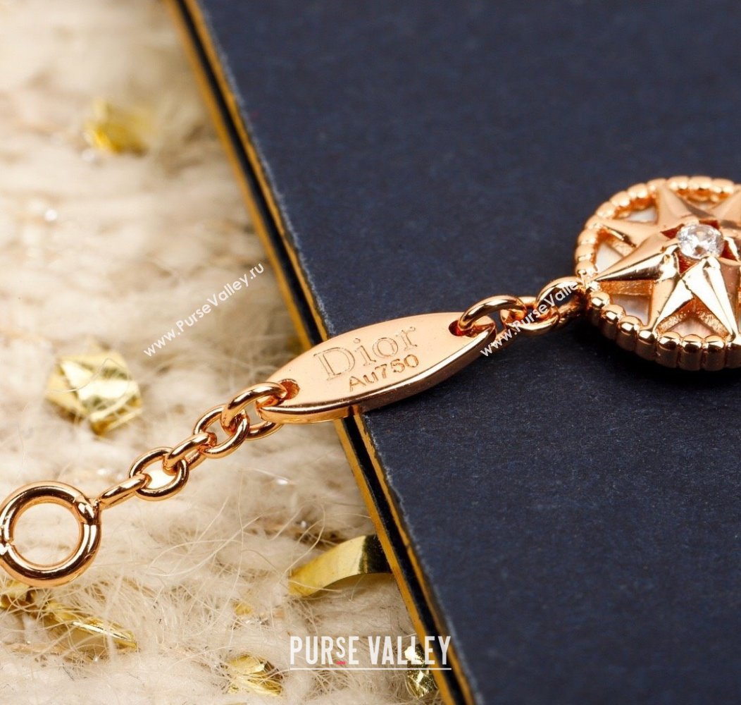 Dior Rose des Vents Necklace Rose Gold 2025 0915 (YF-250915107)