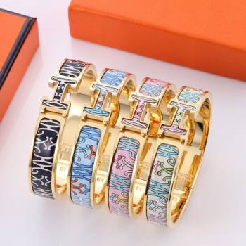 Hermes Clic H Print Bracelet Yellow Gold 2025 H0916089 (YF-250916093)
