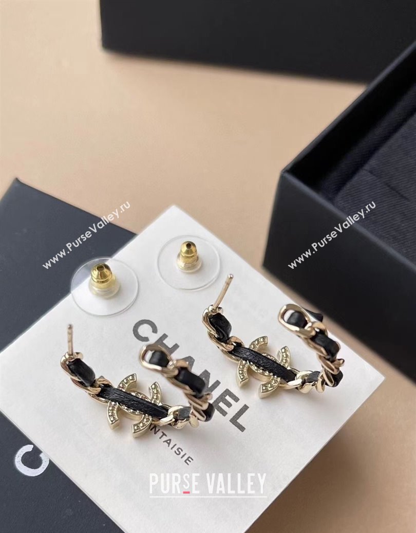 Chanel Hoop Earrings Black 2025 CH0915091 (YF-250915091)