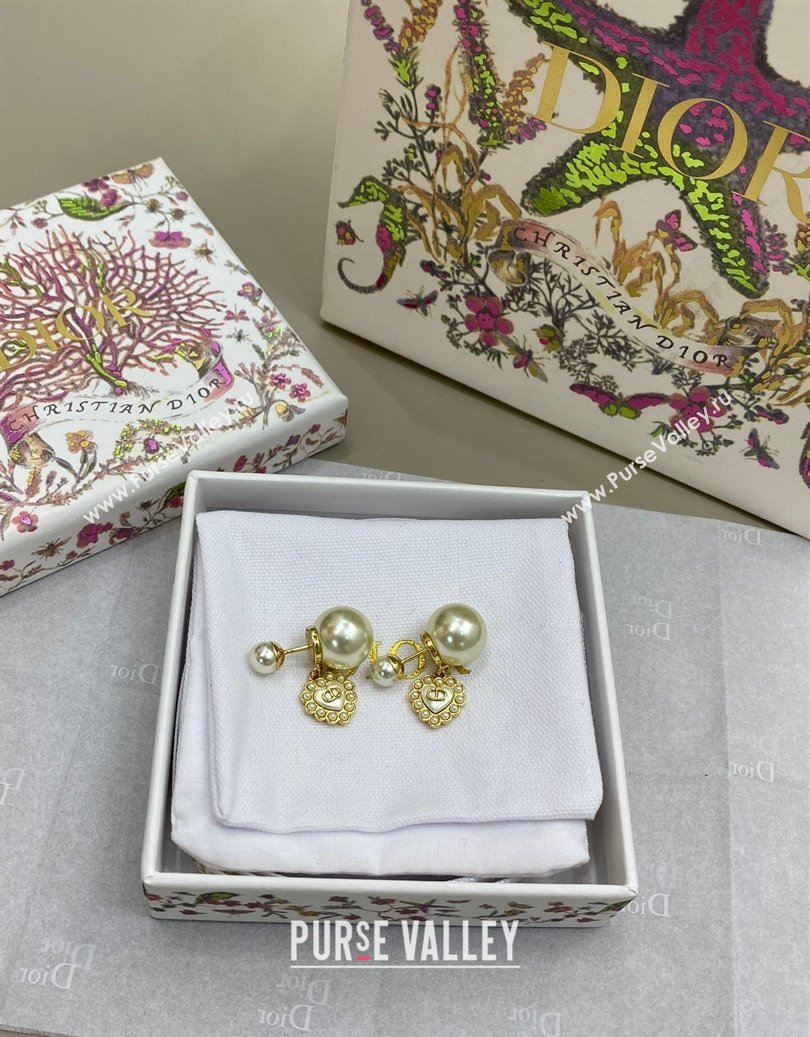 Dior Tribales Earrings with Heart White 2025 0915 (YF-250915096)