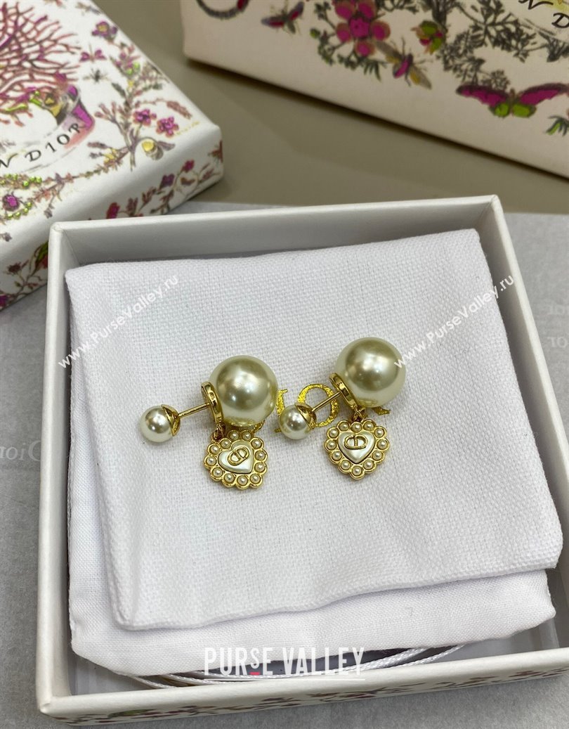 Dior Tribales Earrings with Heart White 2025 0915 (YF-250915096)