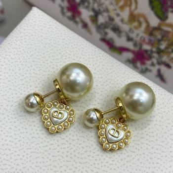 Dior Tribales Earrings with Heart White 2025 0915 (YF-250915096)