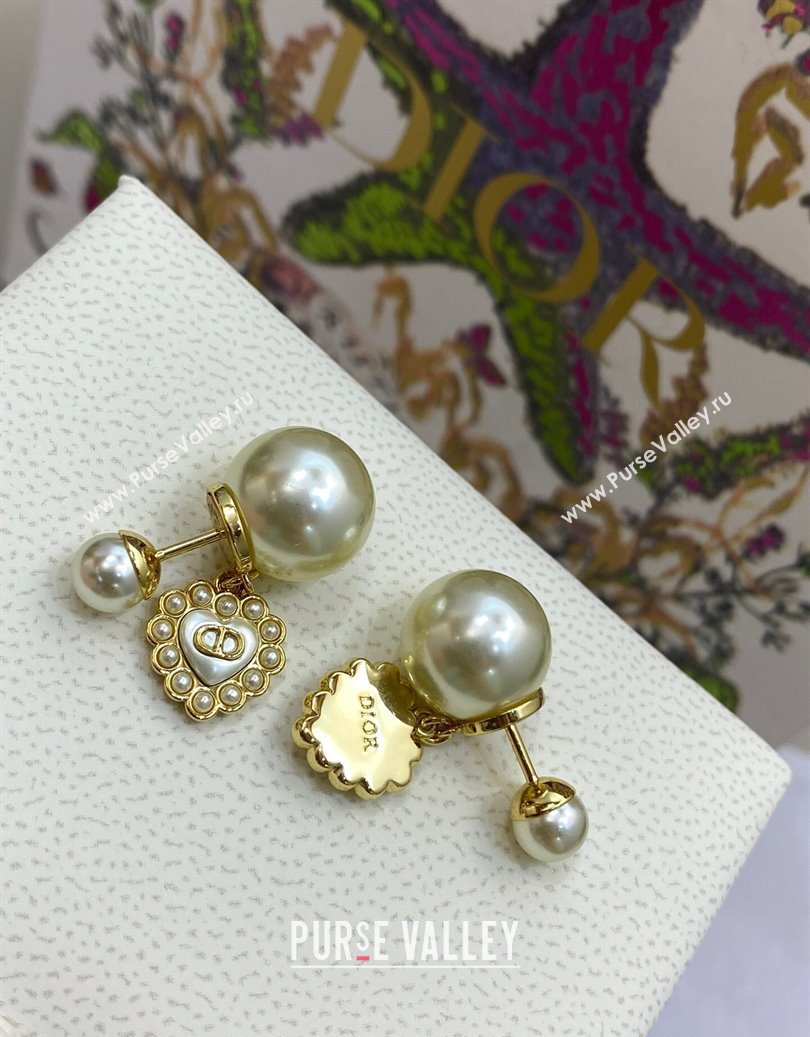 Dior Tribales Earrings with Heart White 2025 0915 (YF-250915096)