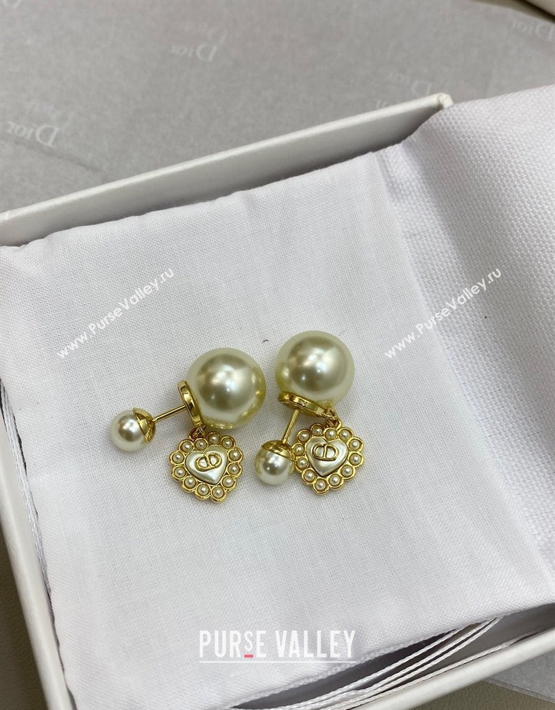 Dior Tribales Earrings with Heart White 2025 0915 (YF-250915096)