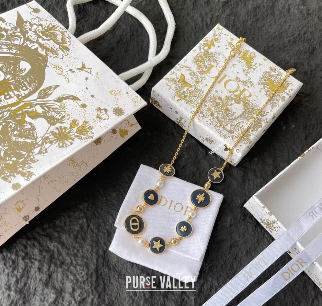 Dior D-Luck Necklace Blue 2025 0915 (YF-250915099)