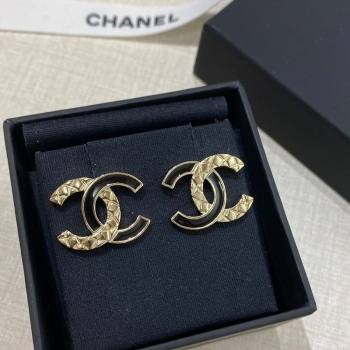 Chanel CC Stud Earrings Black 2025 CH0915110 (YF-250915110)