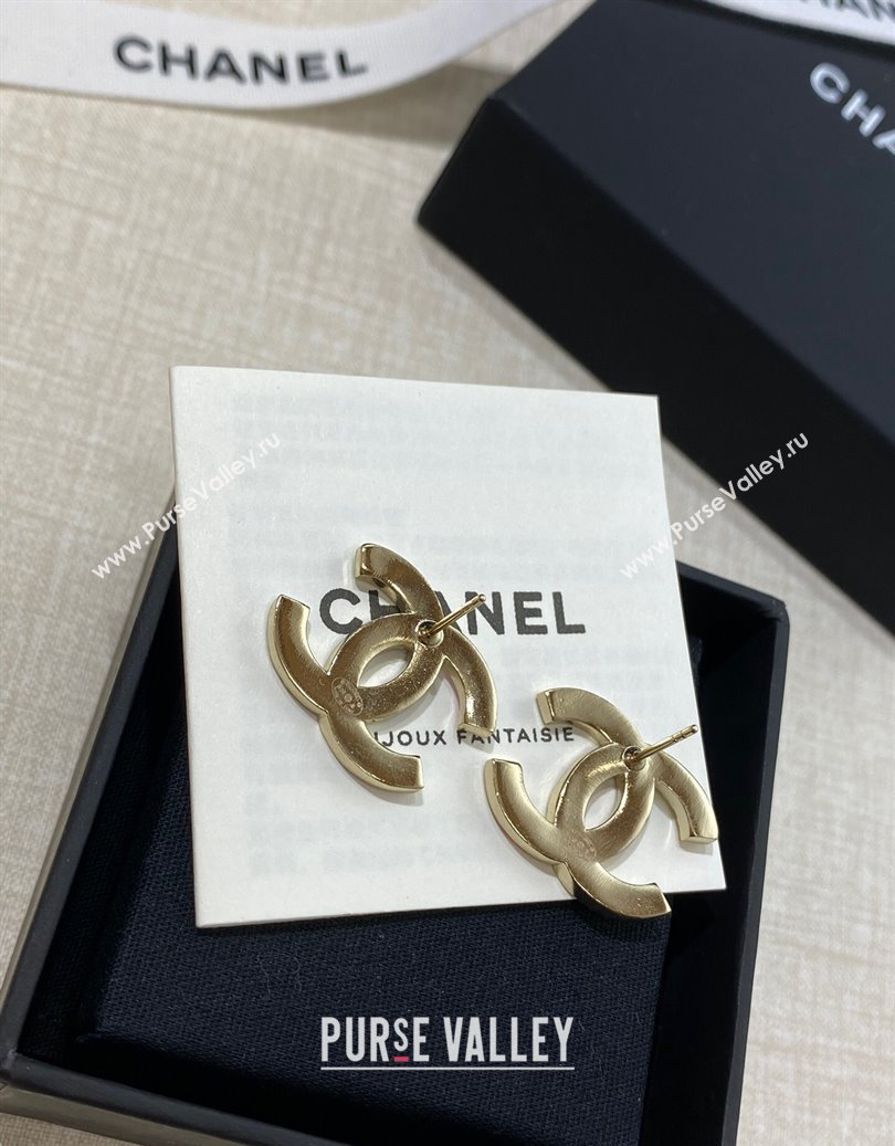 Chanel CC Stud Earrings Black 2025 CH0915110 (YF-250915110)