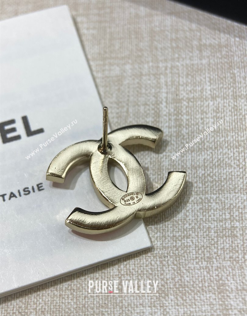 Chanel CC Stud Earrings Black 2025 CH0915110 (YF-250915110)