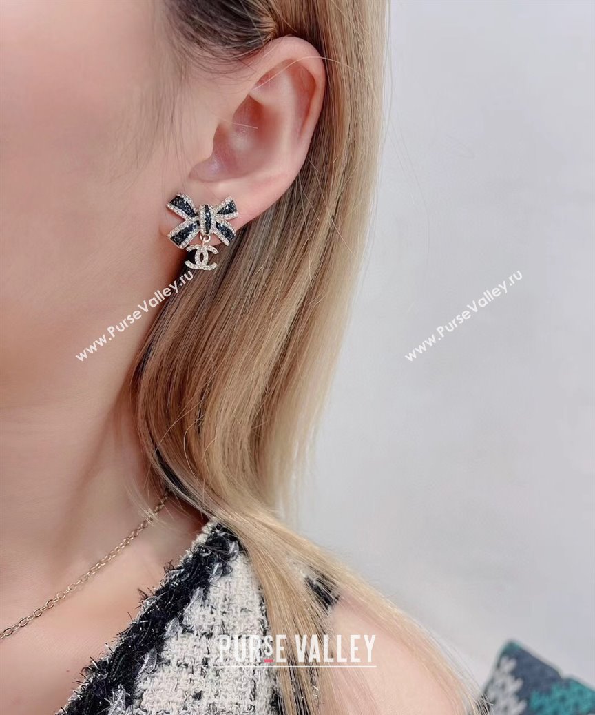 Chanel Bow Earrings Black 2025 CH091521 (YF-250915121)