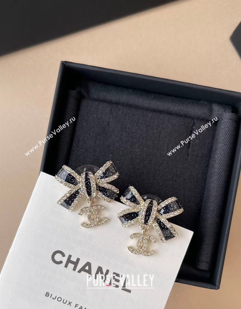 Chanel Bow Earrings Black 2025 CH091521 (YF-250915121)