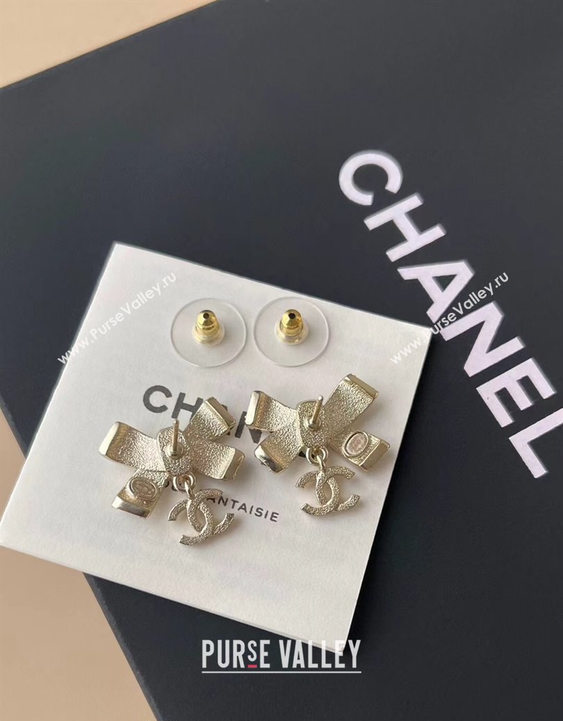 Chanel Bow Earrings Black 2025 CH091521 (YF-250915121)