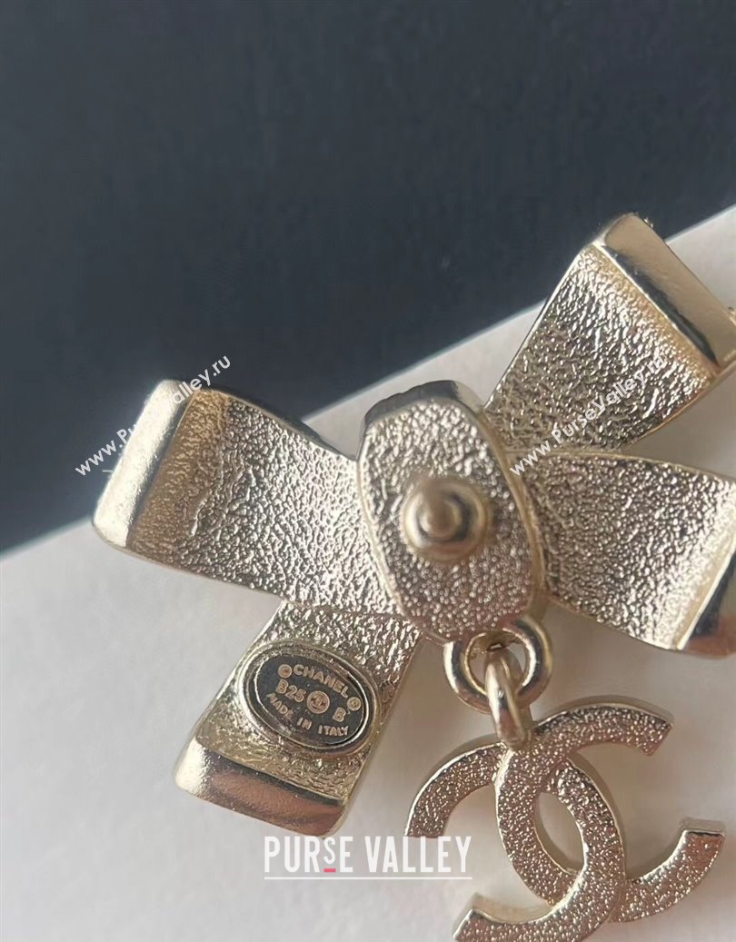 Chanel Bow Earrings Black 2025 CH091521 (YF-250915121)