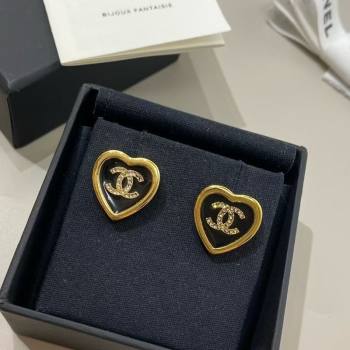 Chanel Heart Stud Earrings Black 2025 CH091524 (YF-250915124)