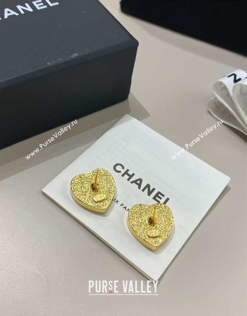 Chanel Heart Stud Earrings Black 2025 CH091524 (YF-250915124)