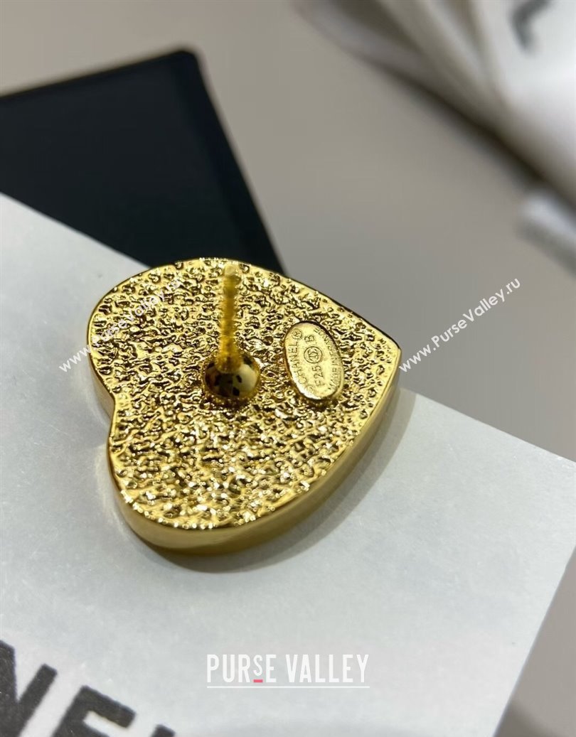 Chanel Heart Stud Earrings Black 2025 CH091524 (YF-250915124)