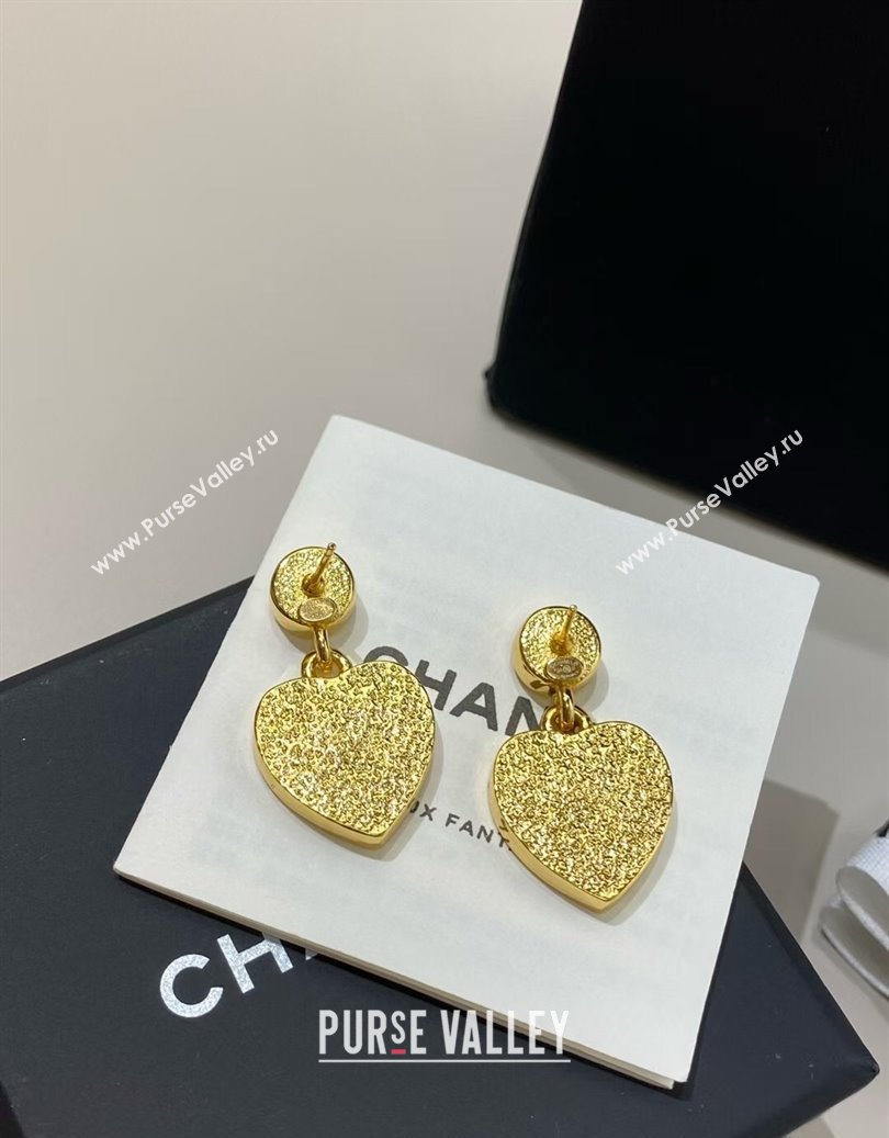 Chanel Heart Short Earrings Black 2025 CH091524 (YF-250915125)