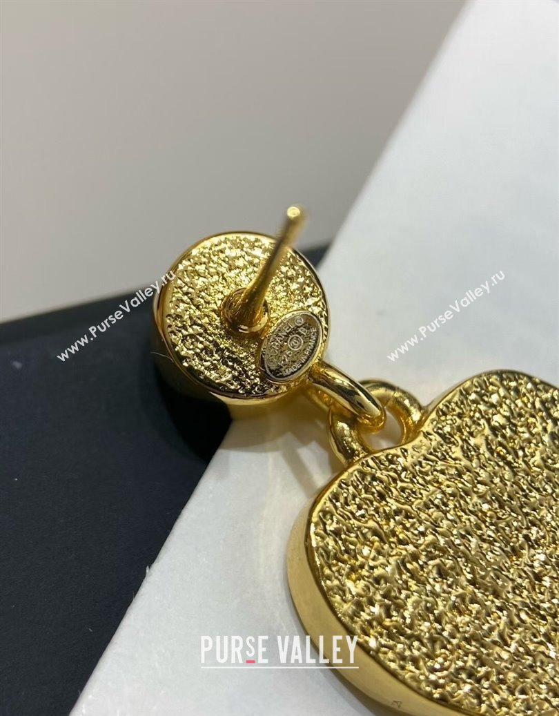 Chanel Heart Short Earrings Black 2025 CH091524 (YF-250915125)