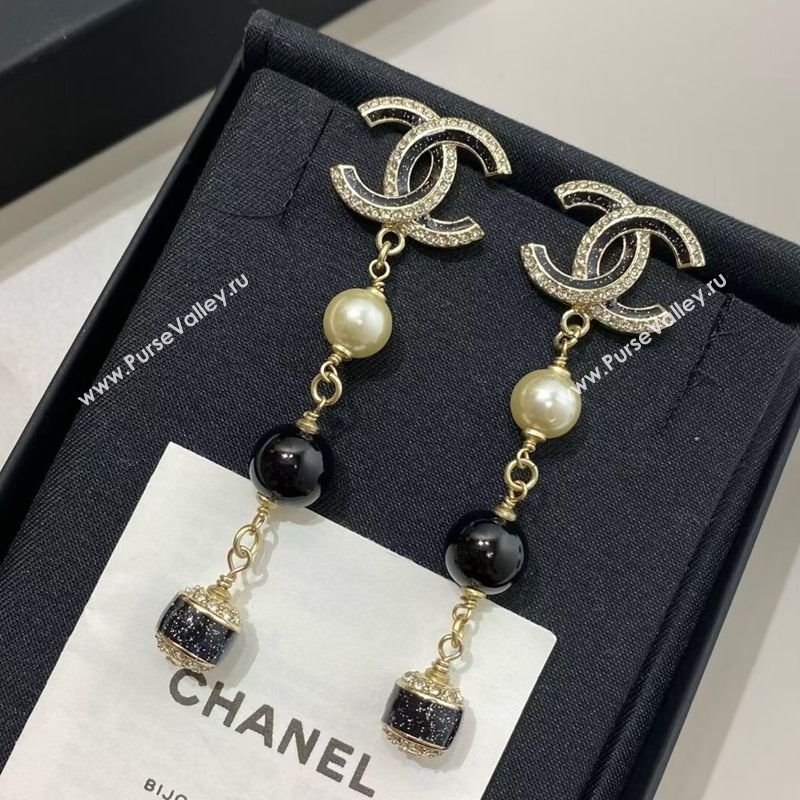 Chanel Long Earrings Black 2025 CH091528 (YF-250915128)