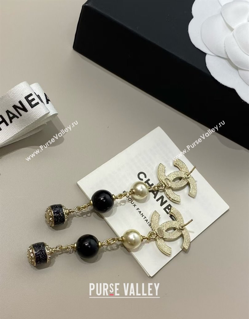 Chanel Long Earrings Black 2025 CH091528 (YF-250915128)