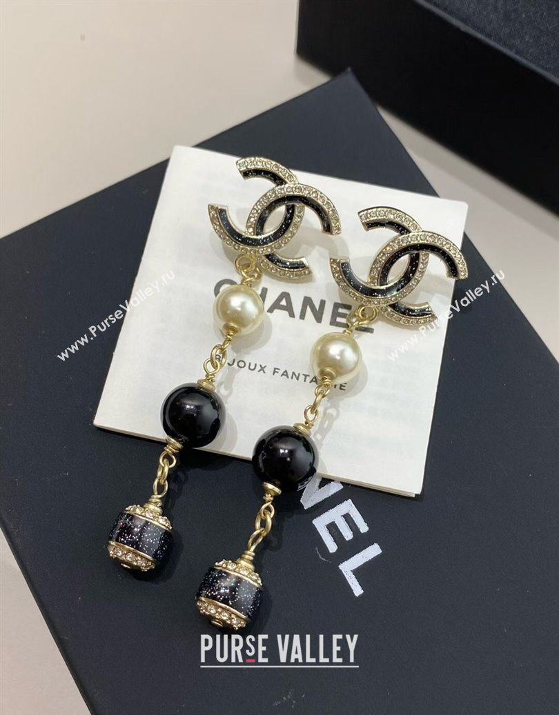 Chanel Long Earrings Black 2025 CH091528 (YF-250915128)