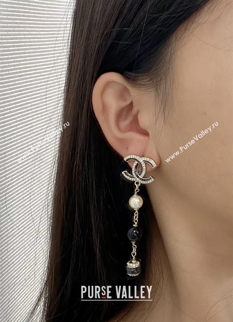 Chanel Long Earrings Black 2025 CH091528 (YF-250915128)