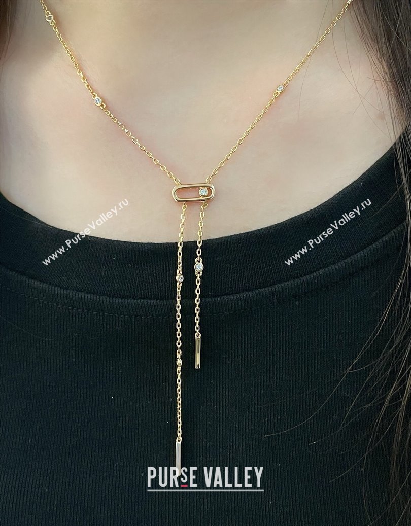 Messika Move Necklace with Strass Gold 2025 M091725 (YF-250917056)