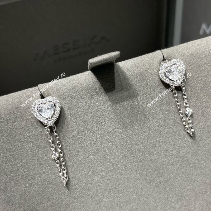 Messika Joy Earrings with Strass Silver 2025 M091709 (YF-250917043)