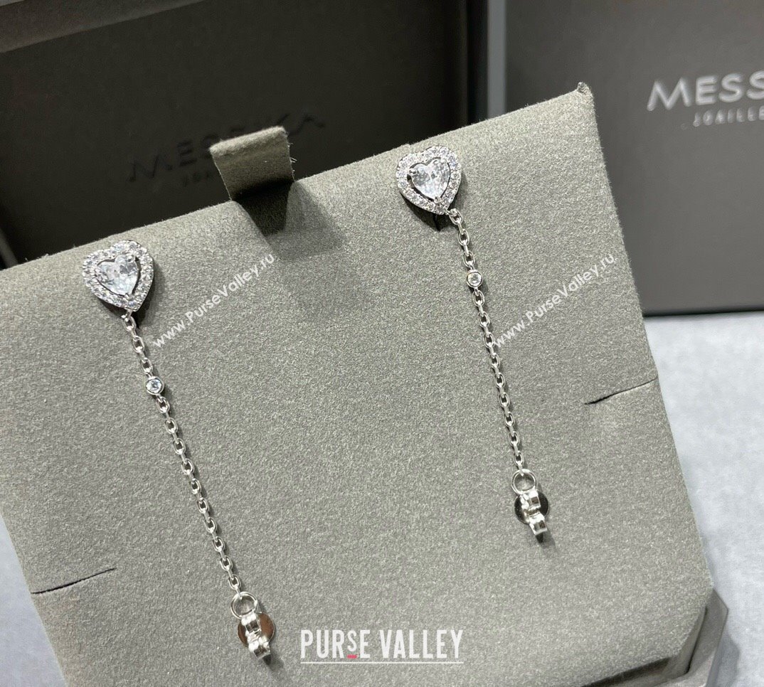 Messika Joy Earrings with Strass Silver 2025 M091709 (YF-250917043)