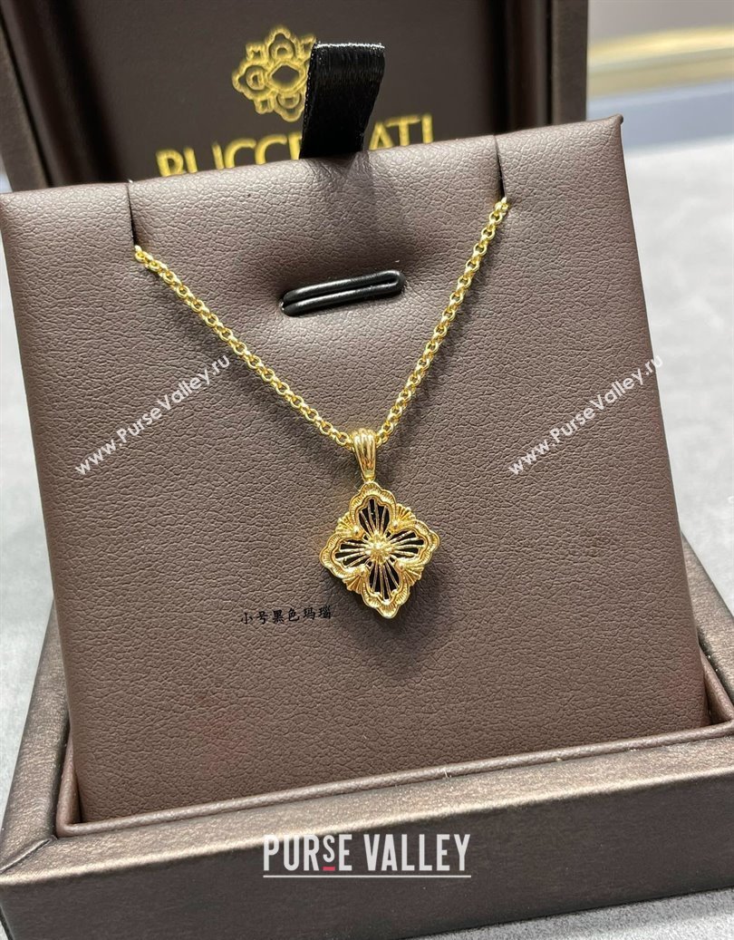 Buccellati Opera Tulle Small Pendant Necklace Black 2025 B091705 (YF-250917072)