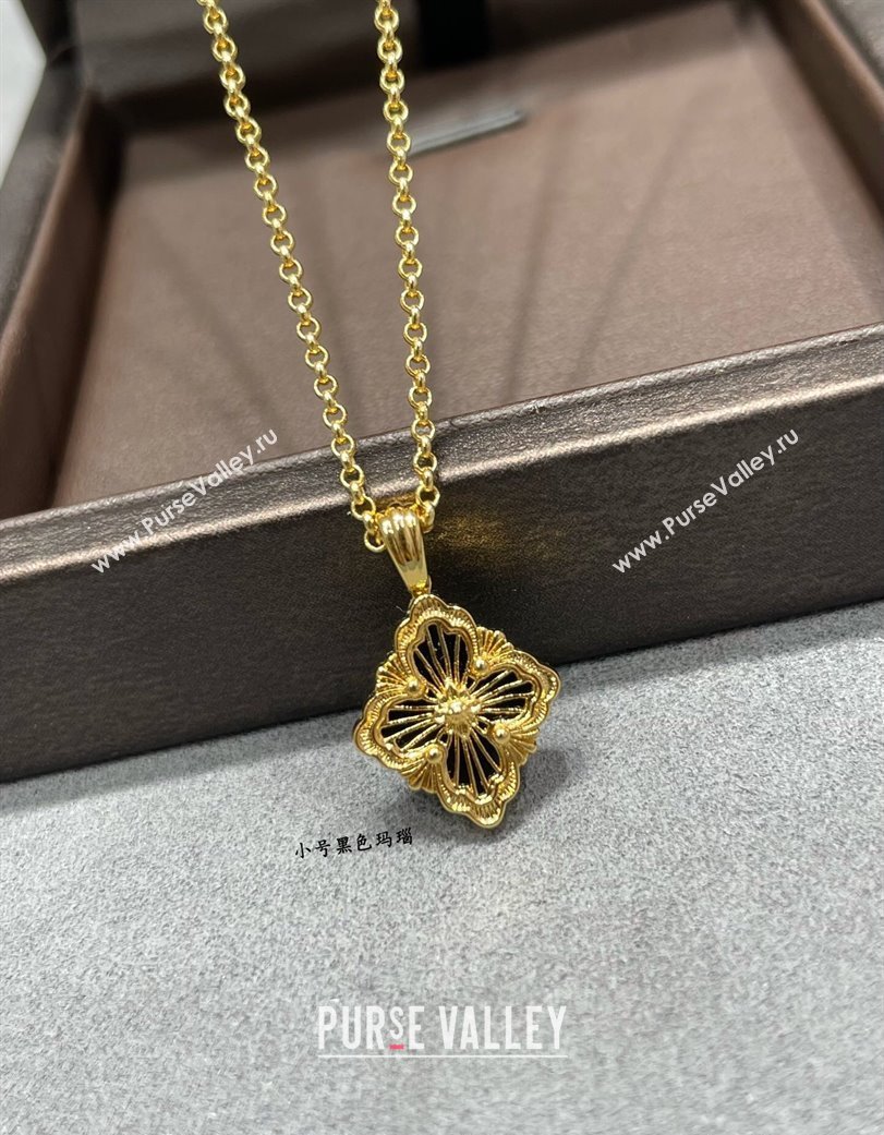 Buccellati Opera Tulle Small Pendant Necklace Black 2025 B091705 (YF-250917072)