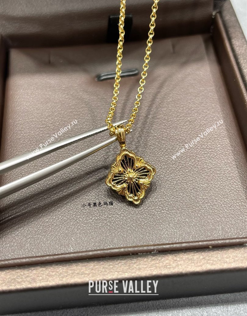 Buccellati Opera Tulle Small Pendant Necklace Black 2025 B091705 (YF-250917072)