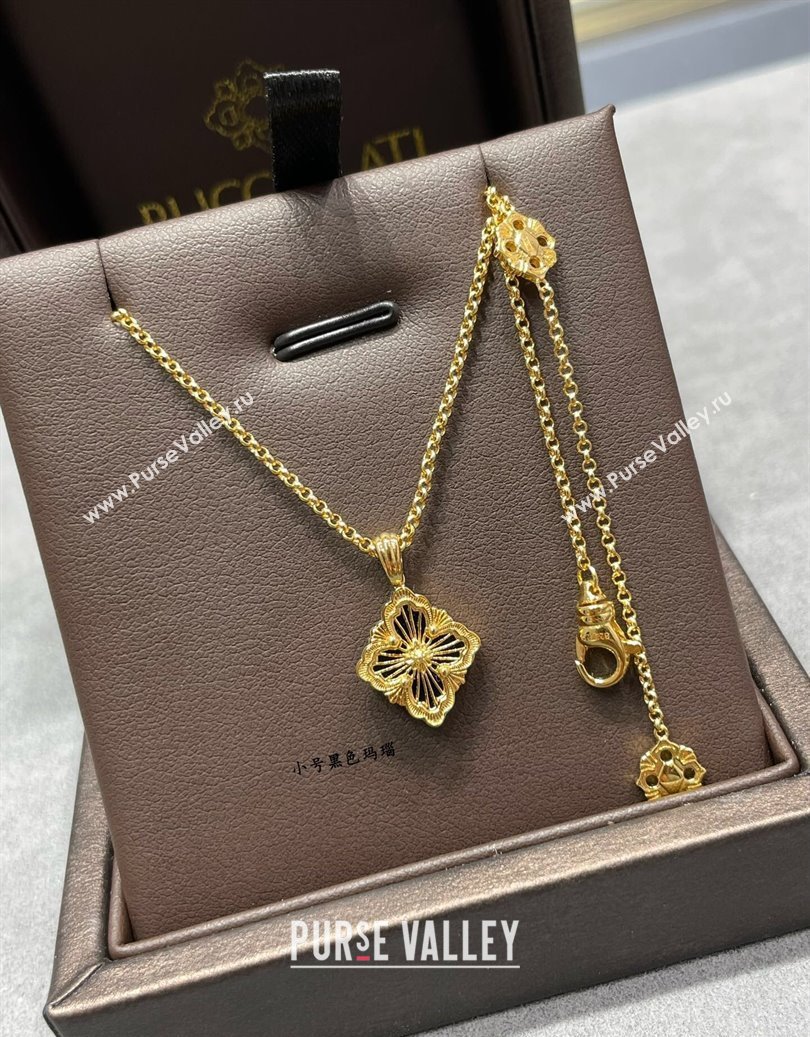 Buccellati Opera Tulle Small Pendant Necklace Black 2025 B091705 (YF-250917072)